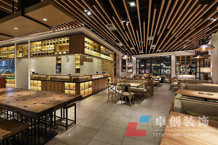 餐飲店面裝修設計圖片、餐飲店裝修效果圖、餐飲店裝修案例
